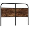 vidaXL Utskiftbar sengegavl r&oslash;kt eik 135 cm st&aring;l og konstruert tre