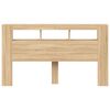 vidaXL Sengegavl med LED sonoma eik 180x18,5x103,5 cm konstruert tre