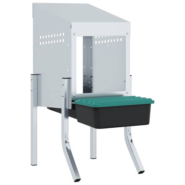 vidaXL Kyllingkasse 1 rom med ben galvanisert stål