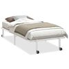 vidaXL Sengeramme uten madrass sammenleggbar hvit 90x200 cm st&aring;l