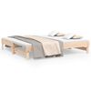 vidaXL Uttrekkbar dagseng 2x(75x190) cm heltre furu