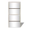 vidaXL Skoskap 4 hyller speil eik 63x17x134 cm