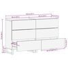 vidaXL Skjenker 2 stk 60x34x75 cm heltre mango