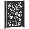 vidaXL Hageport svart 100x125 cm st&aring;lb&oslash;lgedesign