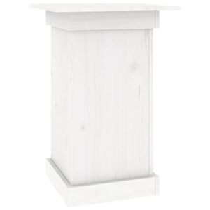 vidaXL Blomsterstativ hvit 40x40x60 cm heltre furu