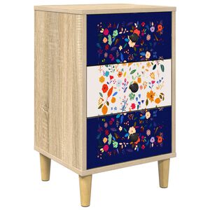 vidaXL Nattbordskap MAINZ Sonoma eik 36 x 33 x 60 cm Konstruert tre