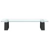 vidaXL Skjermstativ svart 40x20x8 cm herdet glass og metall