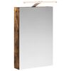 vidaXL Baderomsspeilskap R&oslash;kt eik 40 x 10,5 x 60,5 cm Konstruert tre
