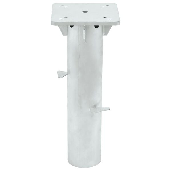 vidaXL Parasollfot som skrus ned i bakken s&oslash;lv 16x16x39,5 cm st&aring;l