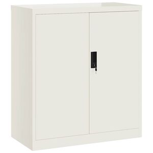 vidaXL Arkivskap hvit 79x40x90 cm st&aring;l
