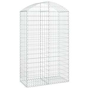 vidaXL Gabionkurv buet 100x50x160/180 cm galvanisert jern