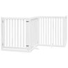 vidaXL Hundeport sammenleggbar 4 paneler hvit 320 cm poppeltre