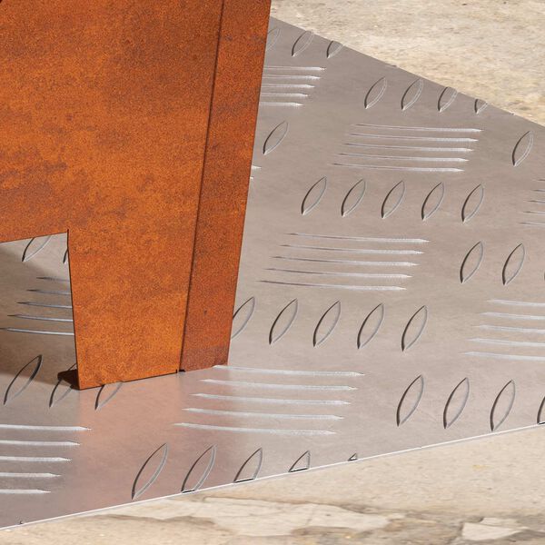 vidaXL Trinn Rektangul&aelig;r 2 pcs s&oslash;lv 50 x 40 cm Aluminium