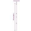 vidaXL Gjerdepunkter 7 pcs sølv Ø32mm 170 cm Galvanisert stål