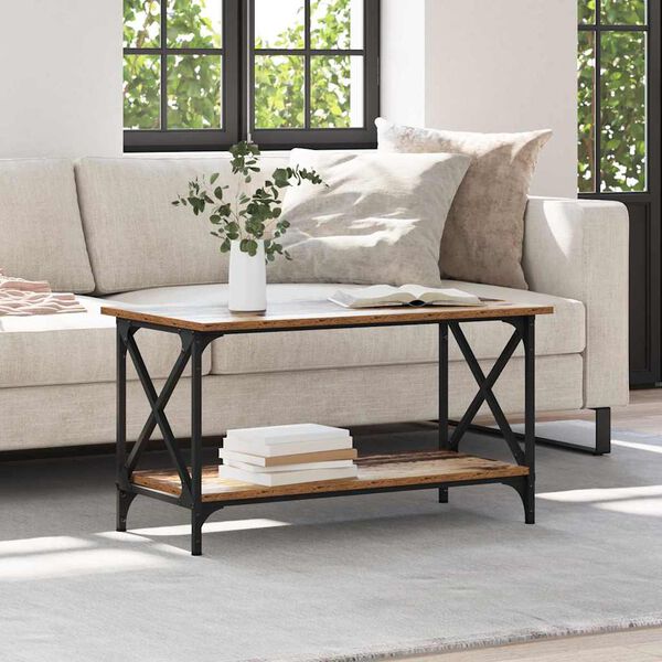 vidaXL Kaffebord Gammelt tre 80 x 45 x 45.5 cm Konstruert tre