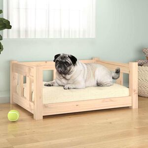 vidaXL Hundeseng 65,5x50,5x28 cm heltre furu