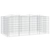 vidaXL Buet gabion h&oslash;ybed 200x100x100 cm galvanisert jern