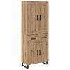 vidaXL H&oslash;yskap med skuff Artisan Eik 69,5 x 34 x 180 cm Konstruert tre