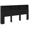 vidaXL Hodegavlskap Svart Eik 200 x 19 x 103,5 cm Konstruert tre