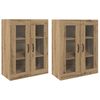vidaXL Vegghengte skap 2 pcs artisan eik 69,5 x 34 x 90 cm