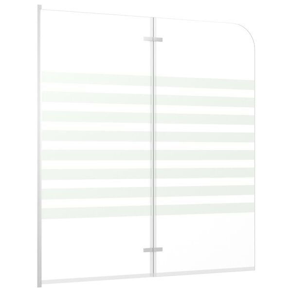 vidaXL Badekarvegg 120x140 cm herdet glass stripet