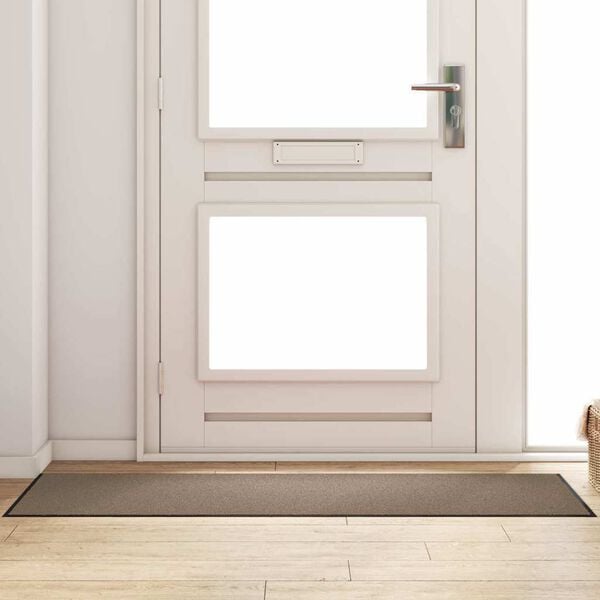 vidaXL D&oslash;rmatte Annet Beige og svart 60 x 180 cm Polypropylen og vinyl