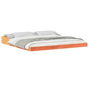 vidaXL Sengestamme Vokset Brun 200 x 200 cm Massiv furu