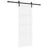 vidaXL Skyved&oslash;r 78 x 202 cm Konstruert tre Hvit og svart