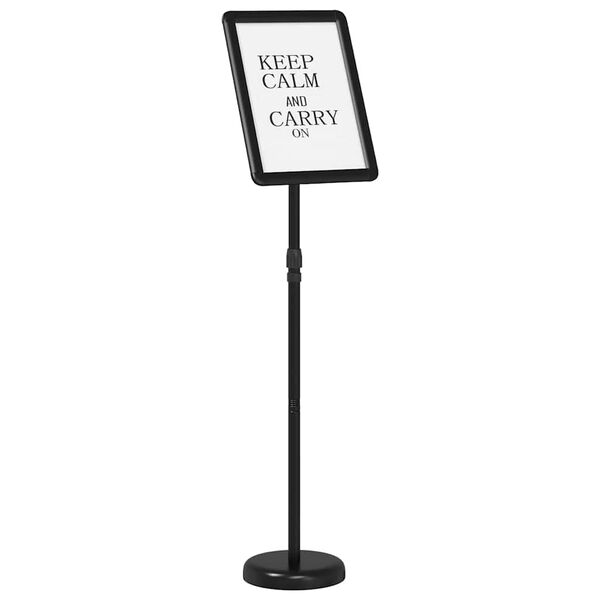 vidaXL Messe Utstillinger Svart 25 x 25 x 125 cm Aluminium