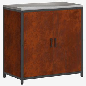 vidaXL Kj&oslash;kkenlagringsskap HATTEM Rusten 90 x 50 x 92 cm St&aring;l