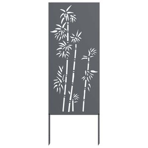 vidaXL Hageprivat skjerm Blomster Antrasitt 50 x 140 cm Kaldvalsest&aring;l