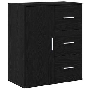 vidaXL Serviesskap Svart Eik 60 x 31 x 70 cm Konstruert tre