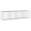 vidaXL Gabionkurv med deksel 400x100x100 cm galvanisert jern