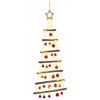 vidaXL Hengende juletre med julekuler 90 cm 30 LED-lys Varmhvit