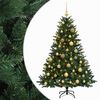 vidaXL Kunstig juletre med julekuler 120 cm 150 LED-lys Varmhvit