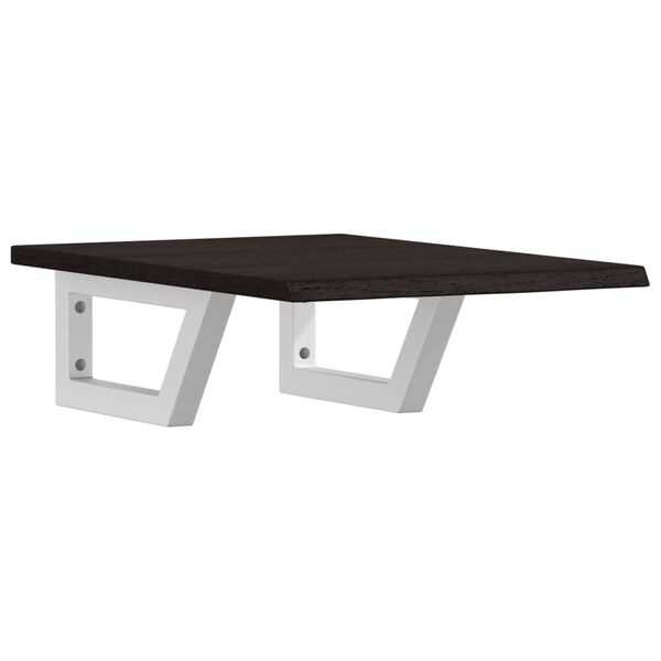 vidaXL Servanthylle veggmontert st&aring;l og heltre eik