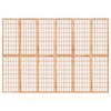 vidaXL Sammenleggbar romdeler 6 paneler japansk stil 240x170 cm svart