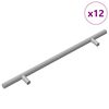 vidaXL Kabinett h&aring;ndtak 12 stk. s&oslash;lv 300 mm Rustfritt St&aring;l