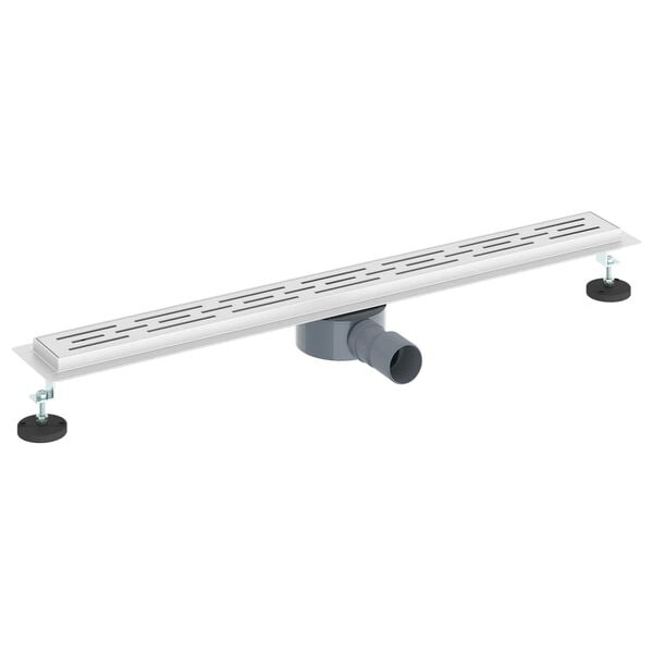 vidaXL Dusjavl&oslash;p Glasslokk med 360&deg; Siphon s&oslash;lv 80 cm