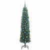 vidaXL Kunstig juletre med 300 LED grønn 180 cm PVC og stål og plast