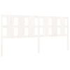 vidaXL Sengegavl hvit 205,5x4x100 cm heltre furu