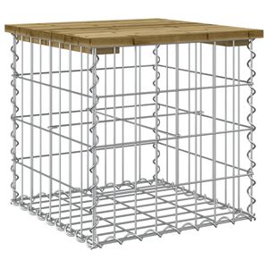 vidaXL Hagebenk gabiondesign 43x44x42 cm impregnert furu