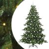vidaXL Kunstig sammensatt juletre med 300 LED gr&oslash;nn 210 cm PVC og st&aring;l