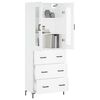 vidaXL Highboard hvit 69,5x34x180 cm konstruert tre