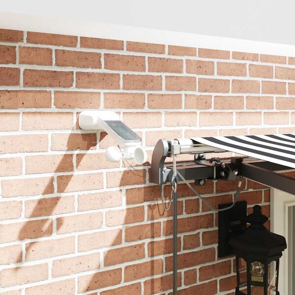 vidaXL Automatisk uttrekkbar markise LED antrasitt og hvit 400x300 cm