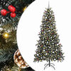 vidaXL Kunstig juletre med 300 LED gr&oslash;nn 240 cm PVC og plast og st&aring;l