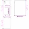 vidaXL Hengende skap Betonggr&aring; 20 x 29,5 x 40 cm Konstruert tre