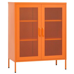 vidaXL Oppbevaringsskap oransje 80x35x101,5 cm st&aring;l