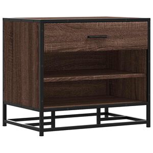 vidaXL Skobenk brun eik 60x40x53,5 cm konstruert tre og metall