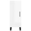 vidaXL Highboard h&oslash;yglans hvit 34,5x34x180 cm konstruert tre